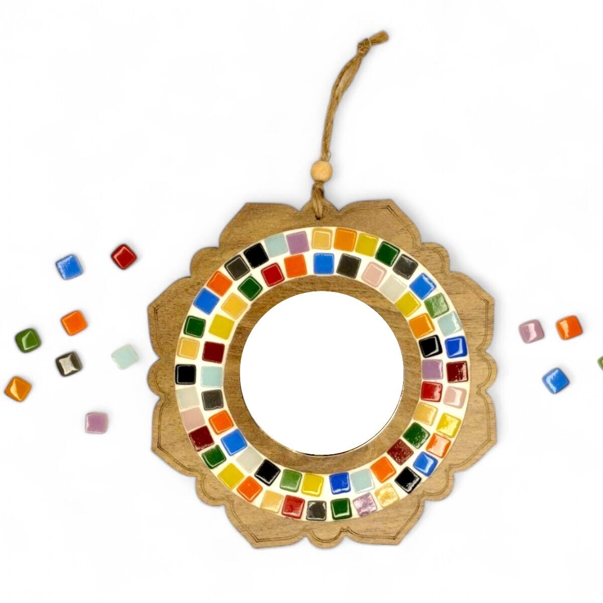 Ayna Figürü - Mia Ahşap Mozaik Seti- Çocuk Aktivite Seti - Standart Atölye