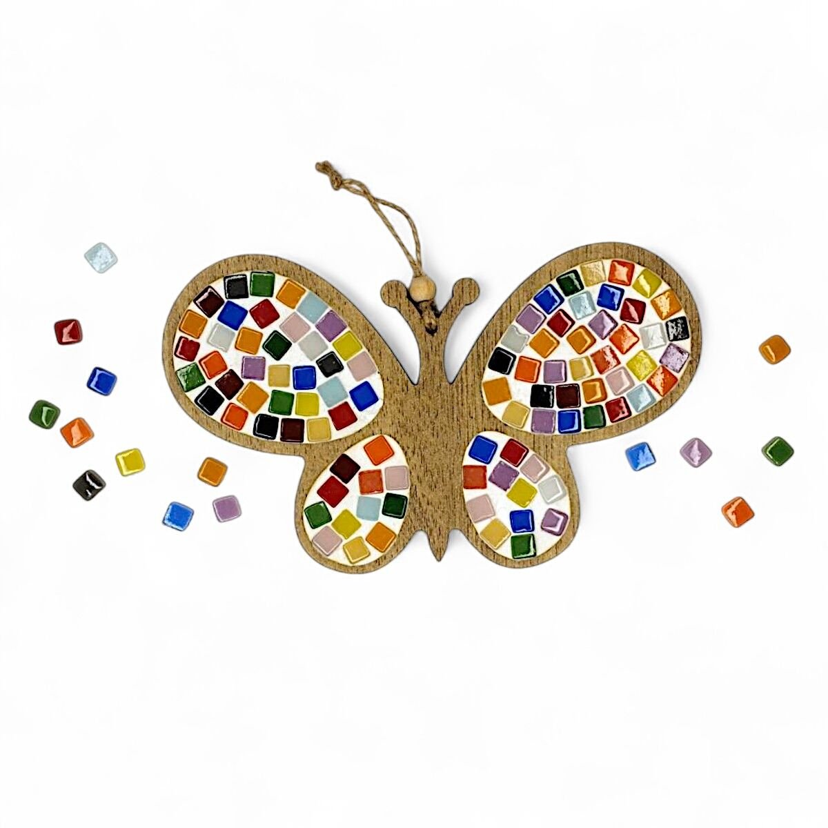 Kelebek Figürü - Mia Ahşap Mozaik Seti- Çocuk Aktivite Seti - Standart Atölye
