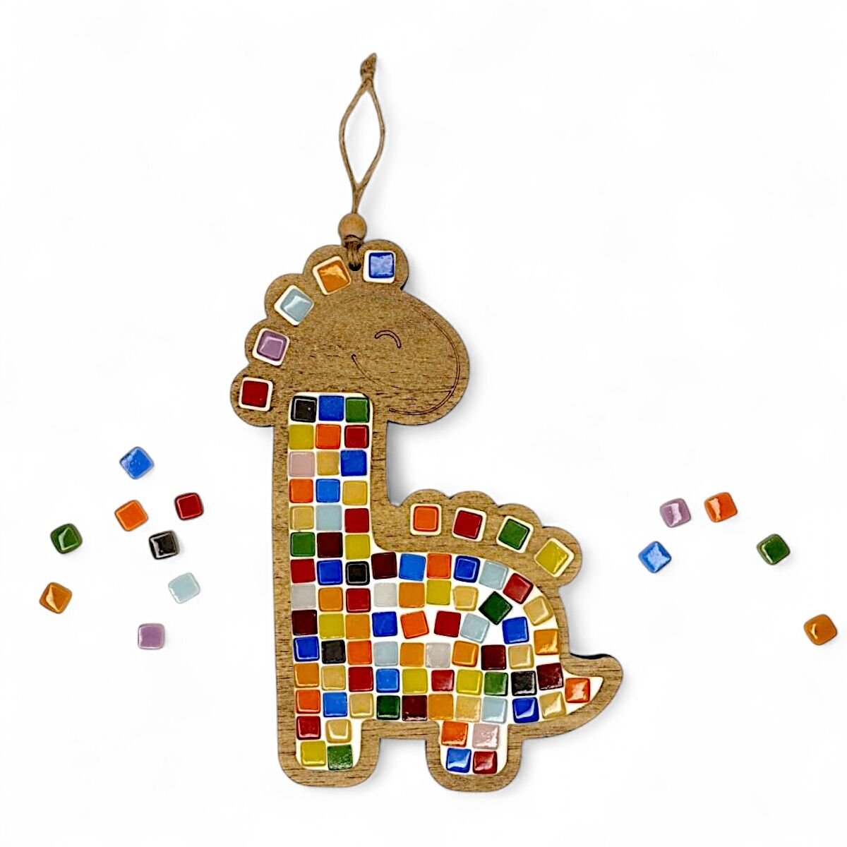 Dinozor Figürü - Mia Ahşap Mozaik Seti- Çocuk Aktivite Seti - Standart Atölye
