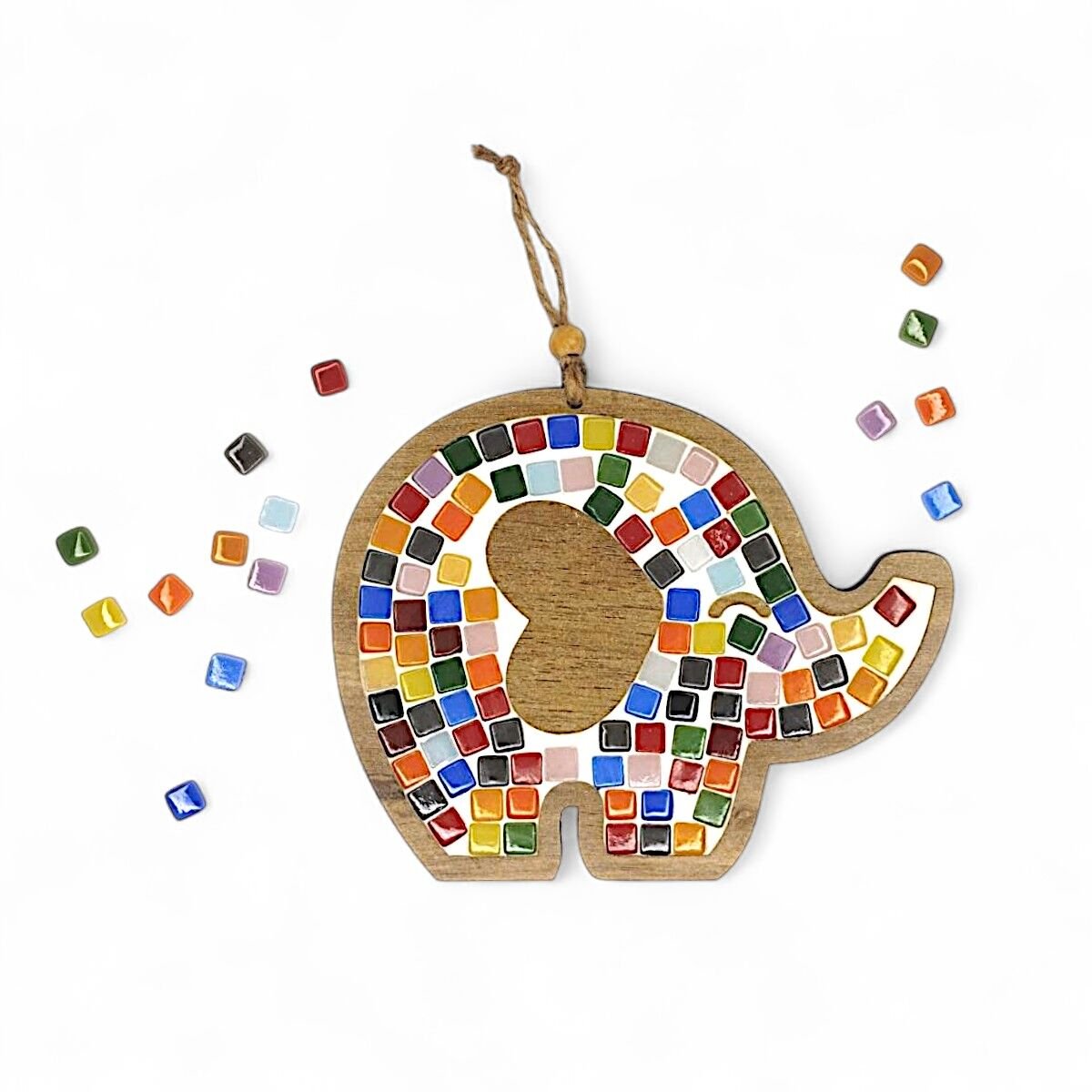 Fil Figürü - Mia Ahşap Mozaik Seti- Çocuk Aktivite Seti - Standart Atölye
