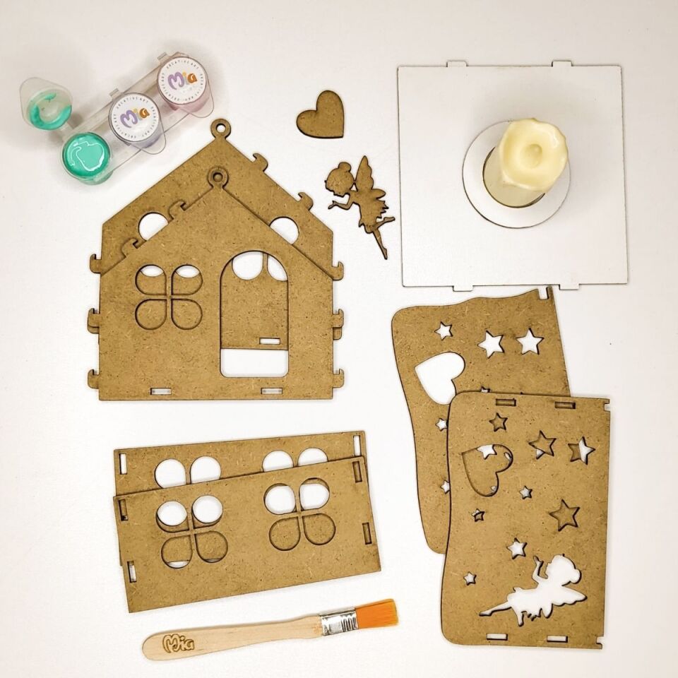 Peri Temalı Gece Lambası - Çocuk DIY (Kendin Yap) Seti - Mia Creatve Art