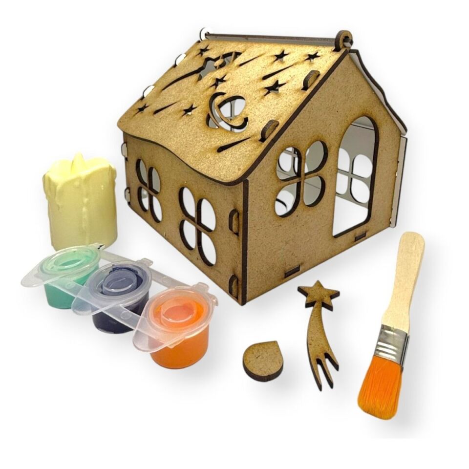 Uzay Temalı Gece Lambası - Çocuk DIY (Kendin Yap) Seti - Mia Creatve Art