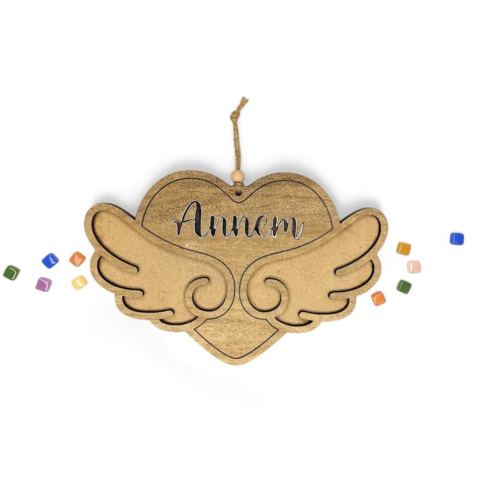 Melek Annem Figürü - Mia Ahşap Mozaik Seti- Çocuk Aktivite Seti - Standart Atölye