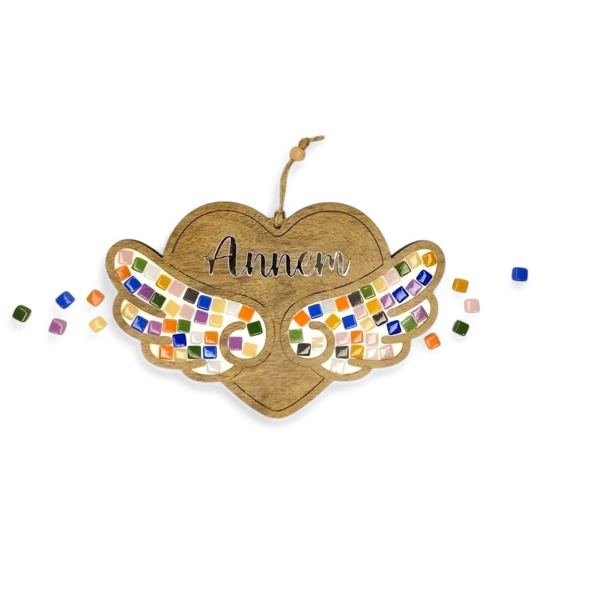 Melek Annem Figürü - Mia Ahşap Mozaik Seti- Çocuk Aktivite Seti - Standart Atölye