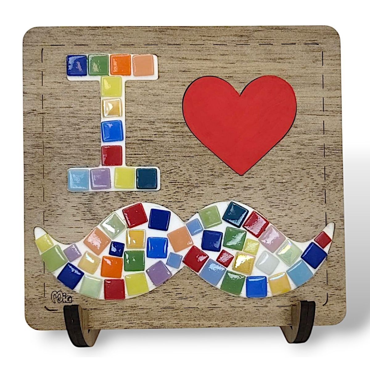 Canım Babam Figürü - Mia Ahşap Mozaik ve Boyama Seti- Çocuk Aktivite Seti - Standart Atölye