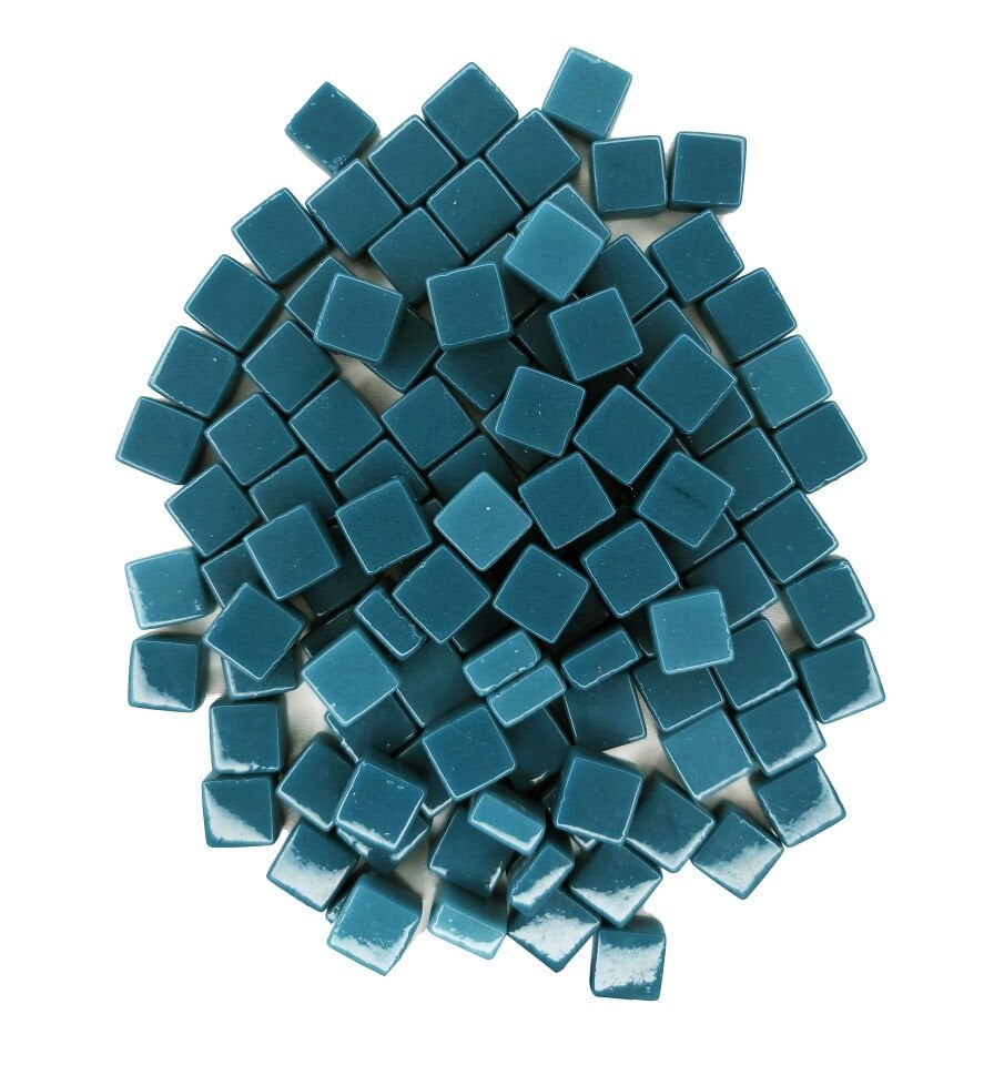 Petrol Yeşil - 12x12mm Cam Mozaik Taş - 1000gr
