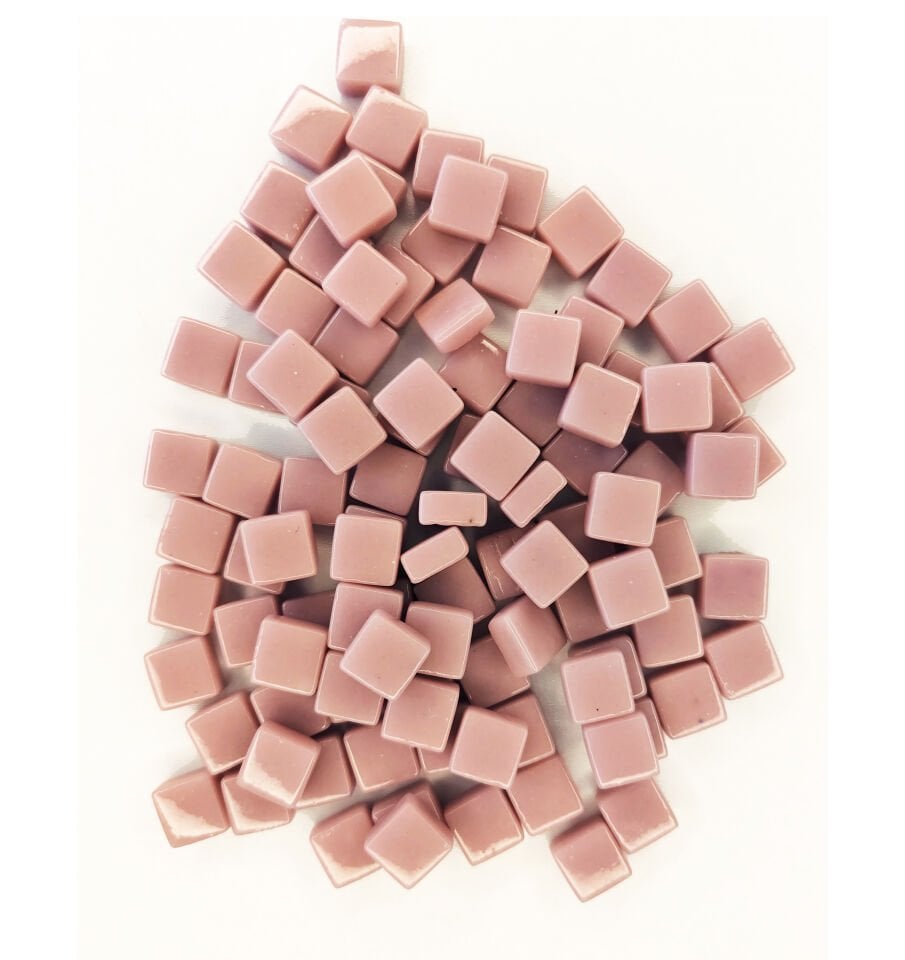 Pembe - 12x12mm Cam Mozaik Taş - 1000gr