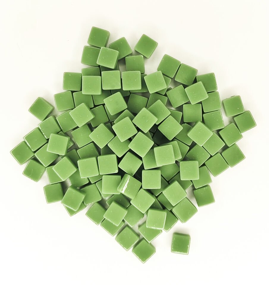 Yeşil - 12x12mm Cam Mozaik Taş - 1000gr