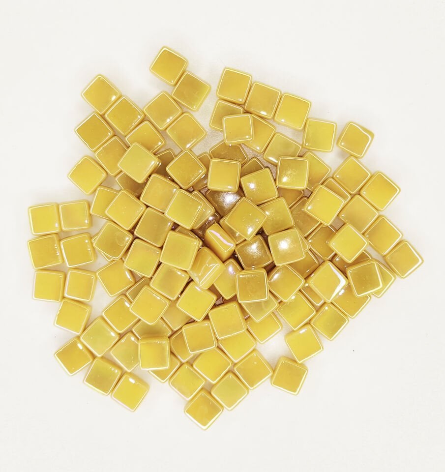 JanJan Sarı - 12x12mm Cam Mozaik Taş - 1000gr