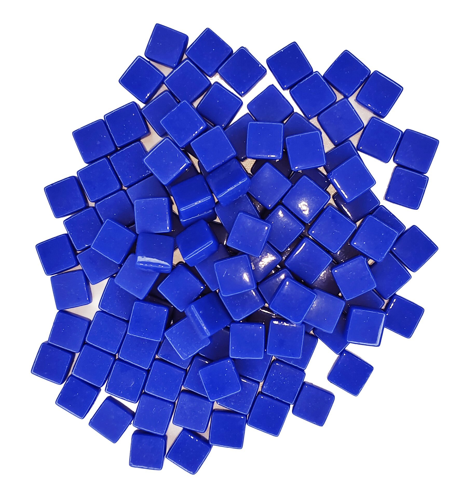 Mavi - 12x12mm Cam Mozaik Taş - 1000gr