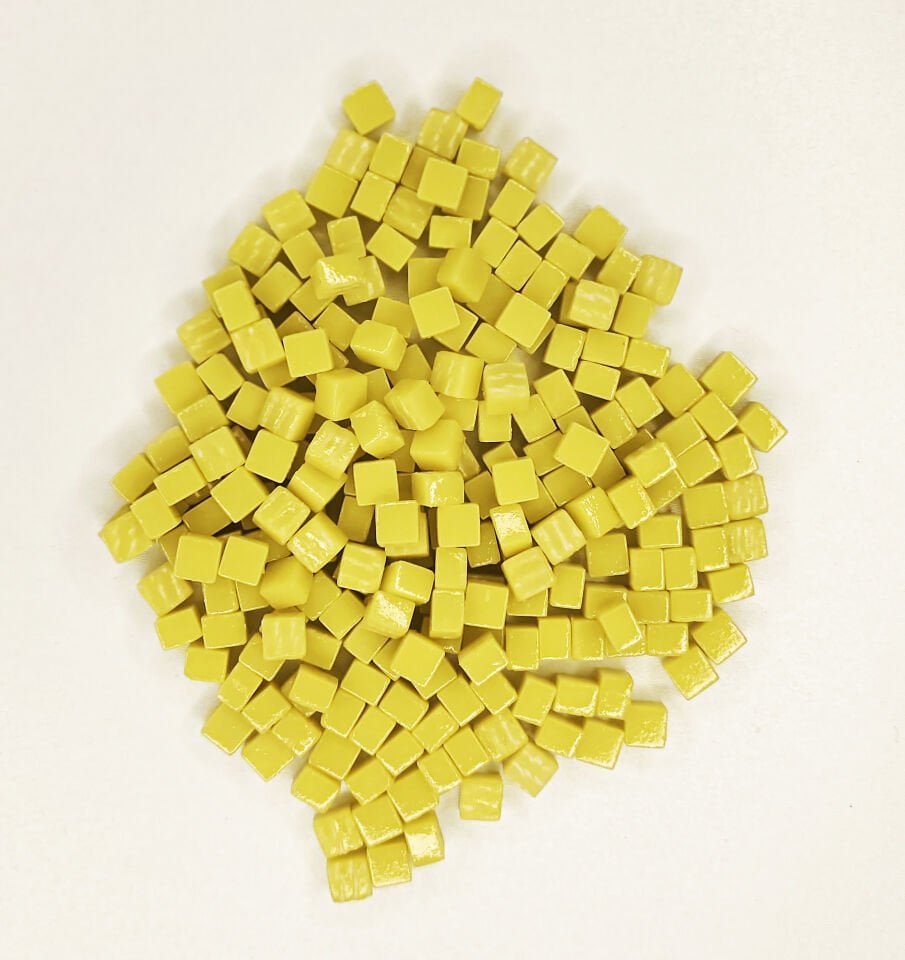 Sarı - 8x8mm Cam Mozaik Taş - 1000gr