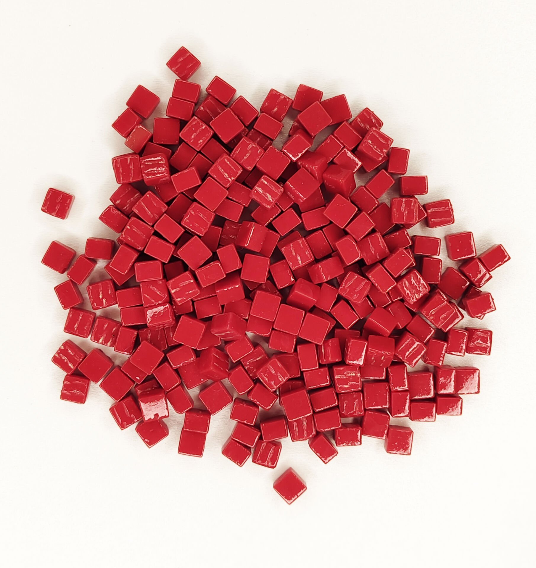 Bayrak Kırmızı - 8x8mm Cam Mozaik Taş - 1000gr