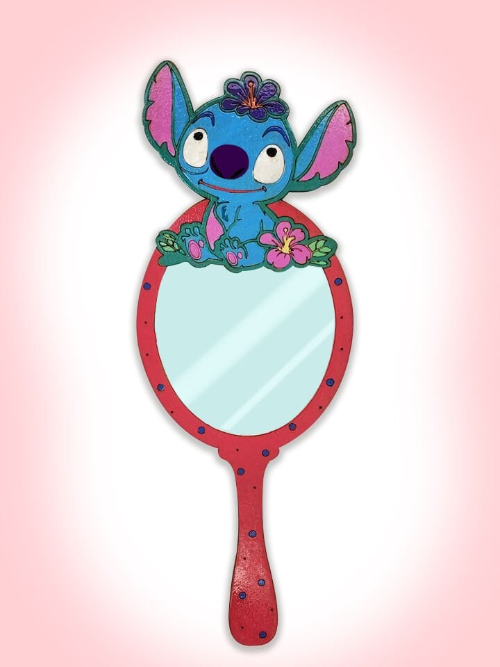 Stiç Çocuk Boyama Ahşap El Aynası - Kendin Yap Eğlencesi