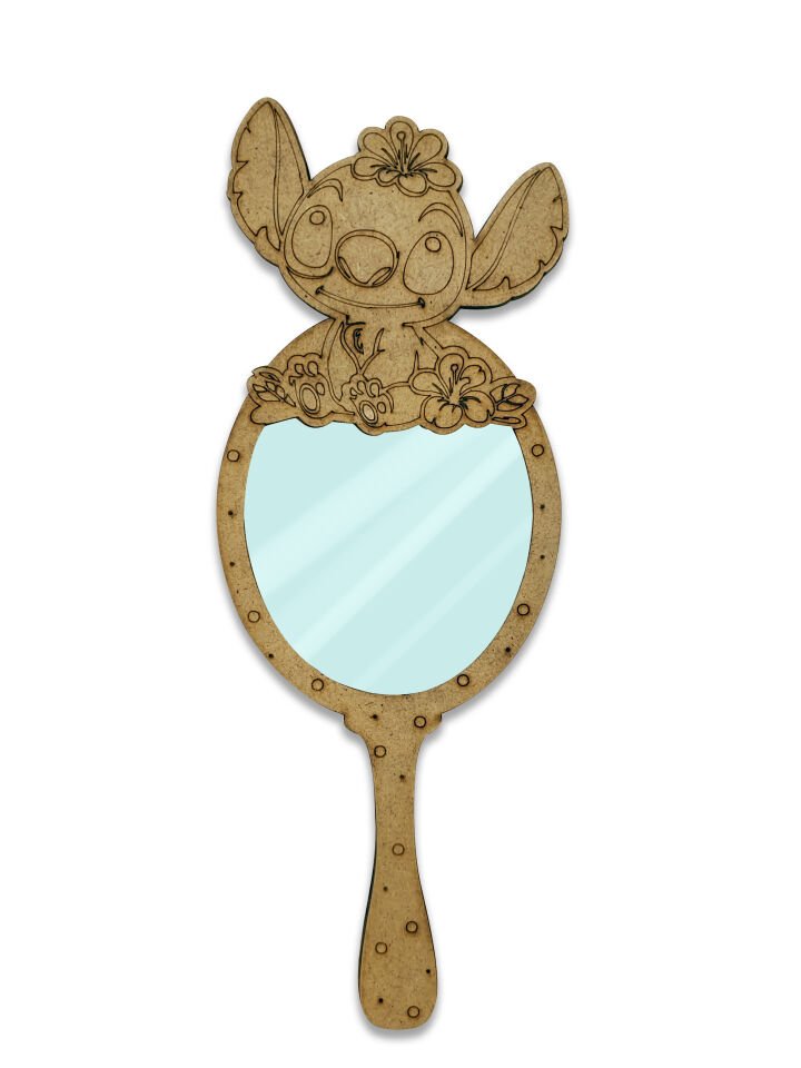 Stiç Çocuk Boyama Ahşap El Aynası - Kendin Yap Eğlencesi