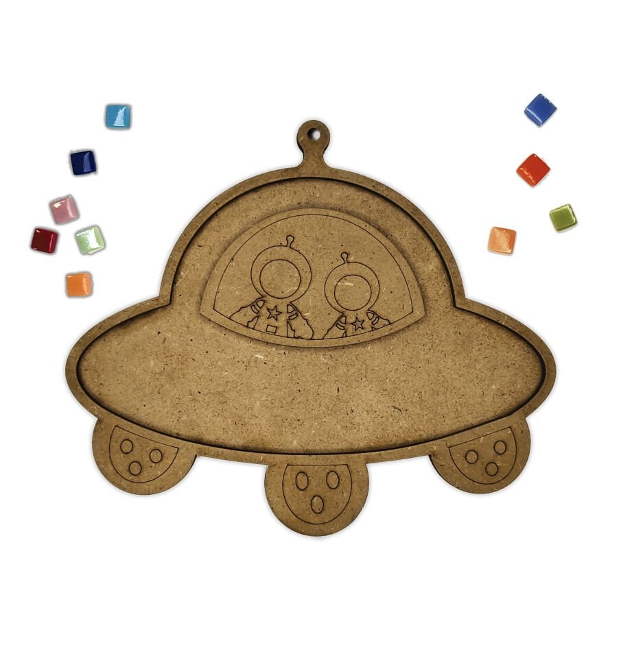 UFO Mozaik ve Boyama Çocuk Etkinlik Seti-2'si 1 arada Mozaik ve Boyama Çocuk DIY Etkinlik Seti