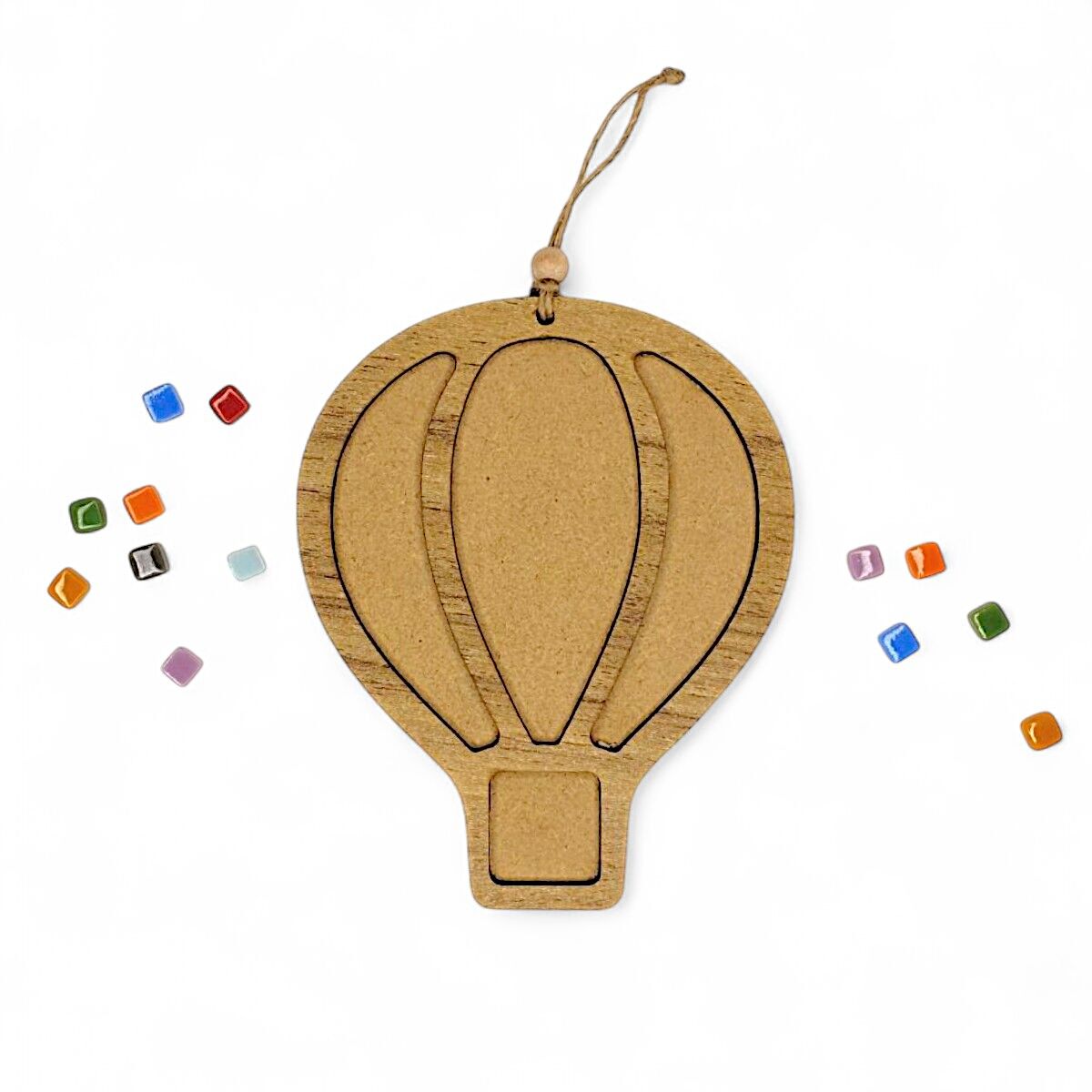 Balon Figürü-Ahşap Görünümlü Özel Kaplamalı Kolay Silinen Ahşap Baz (Ham MDF Değil)