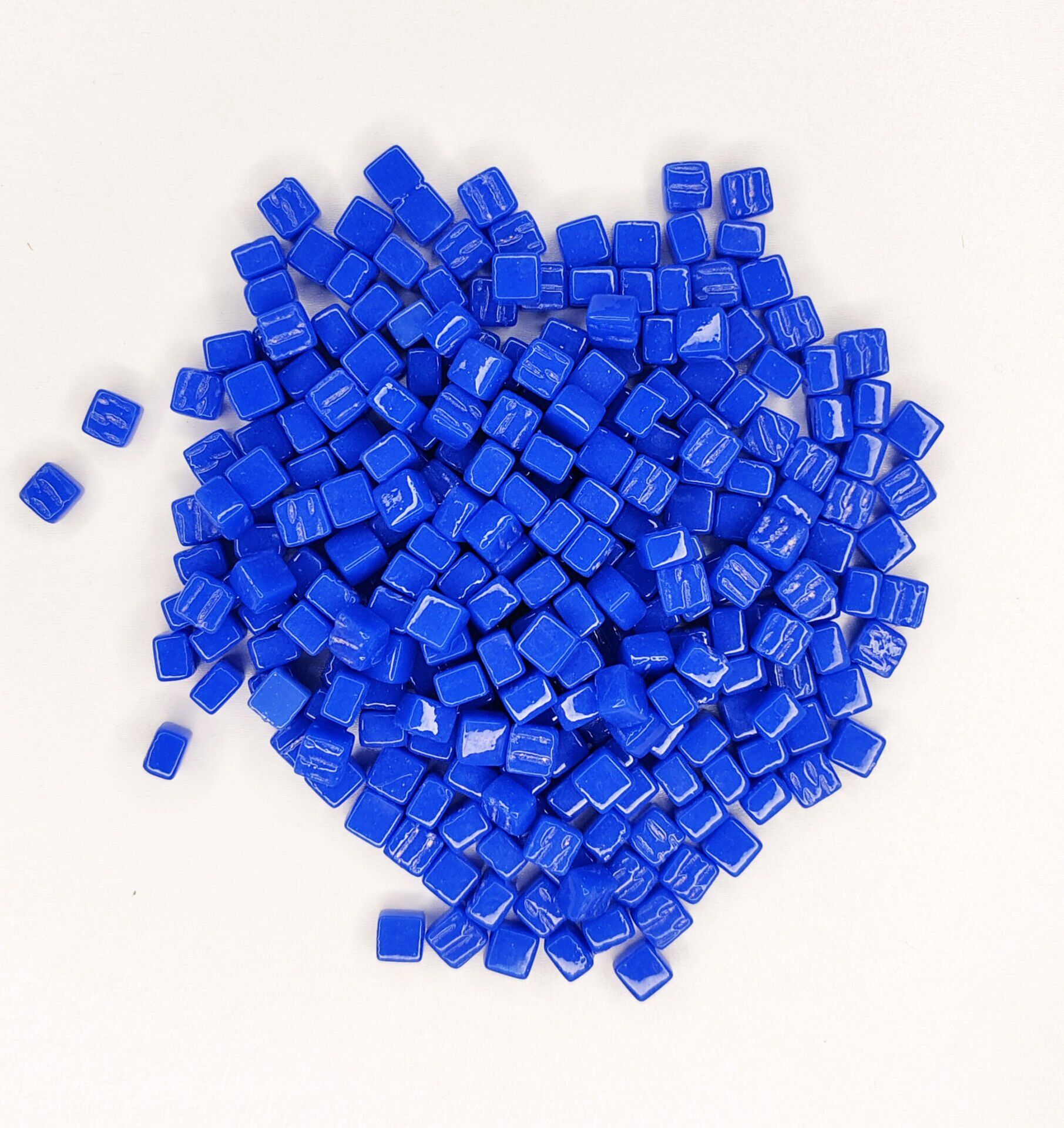 Mavi - 8x8mm Cam Mozaik Taş - 200gr