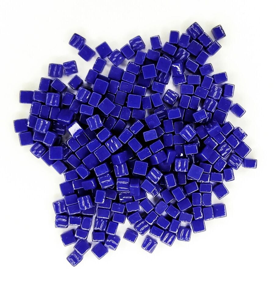 Lacivert - 8x8mm Cam Mozaik Taş - 200gr