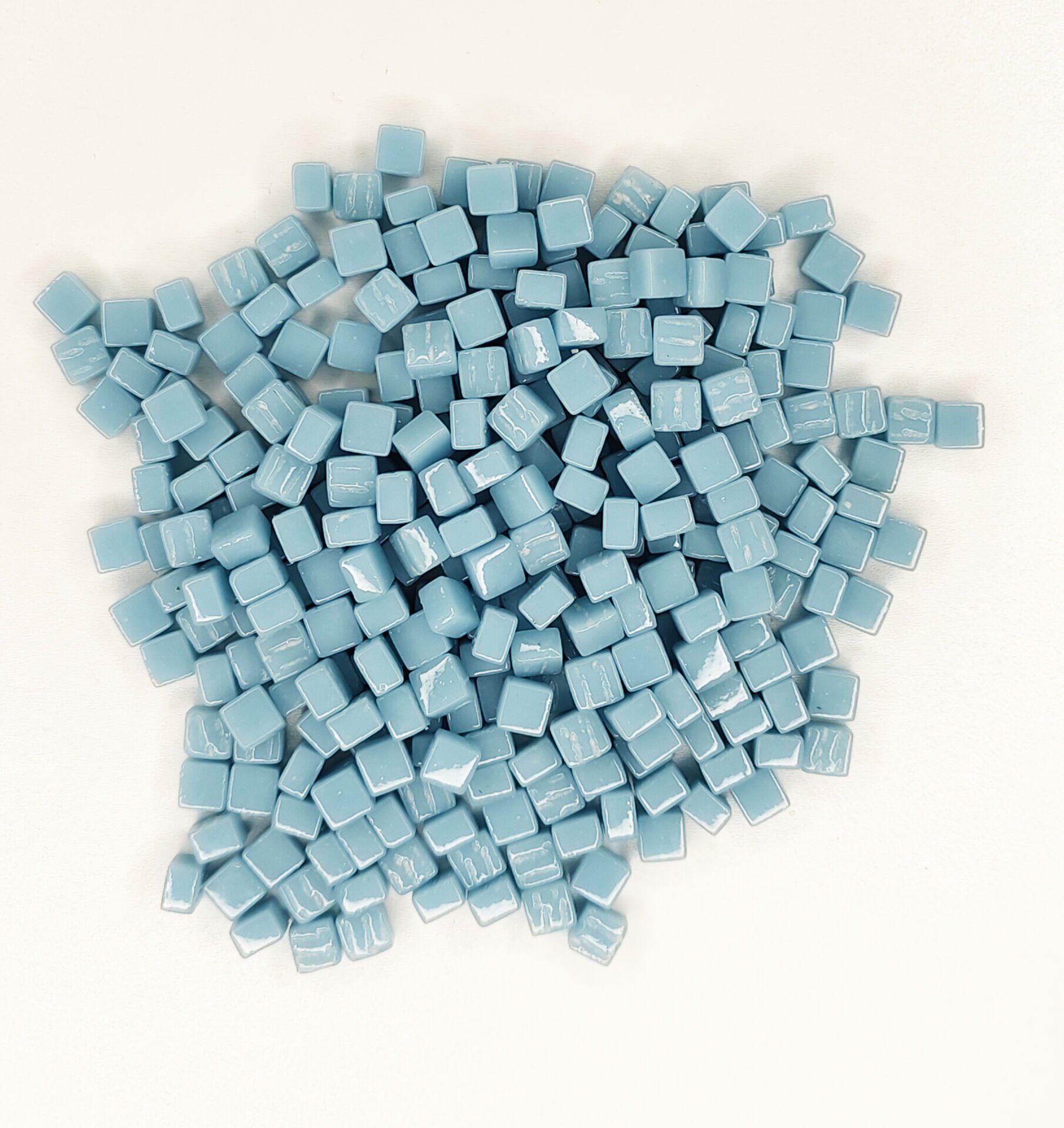 Bebek Mavi - 8x8mm Cam Mozaik Taş - 200gr