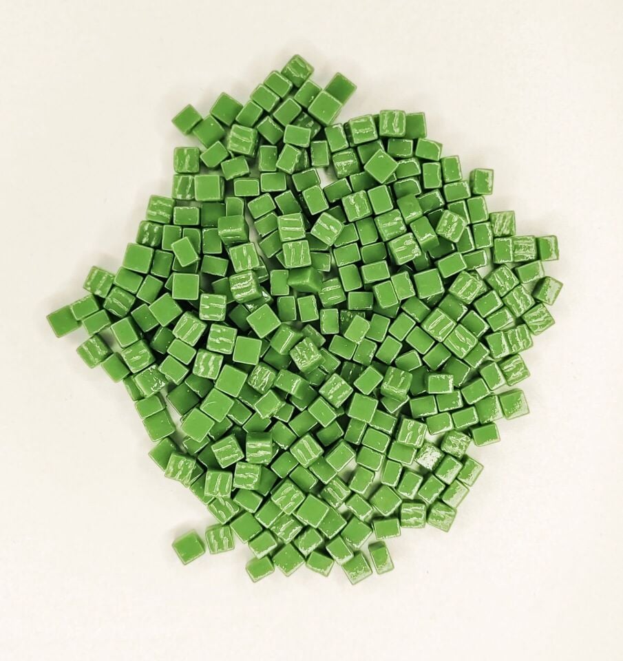 Yeşil - 8x8mm Cam Mozaik Taş - 200gr