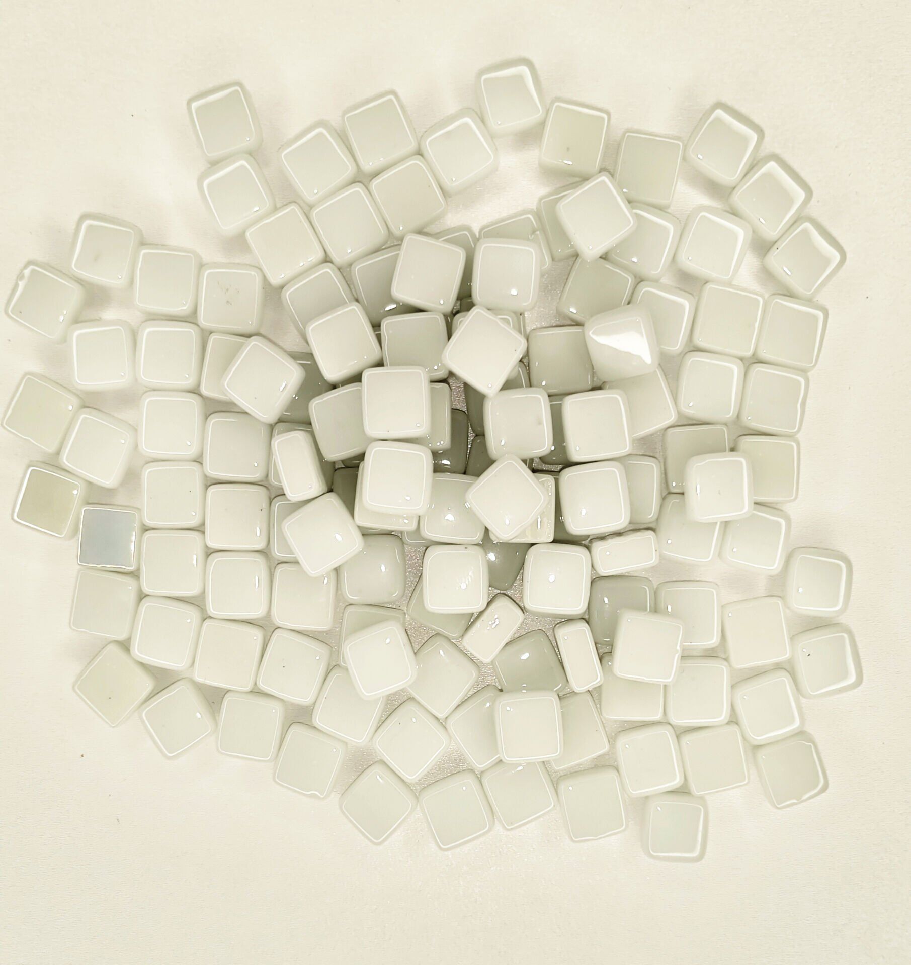 Beyaz - 12x12mm Cam Mozaik Taş - 200gr