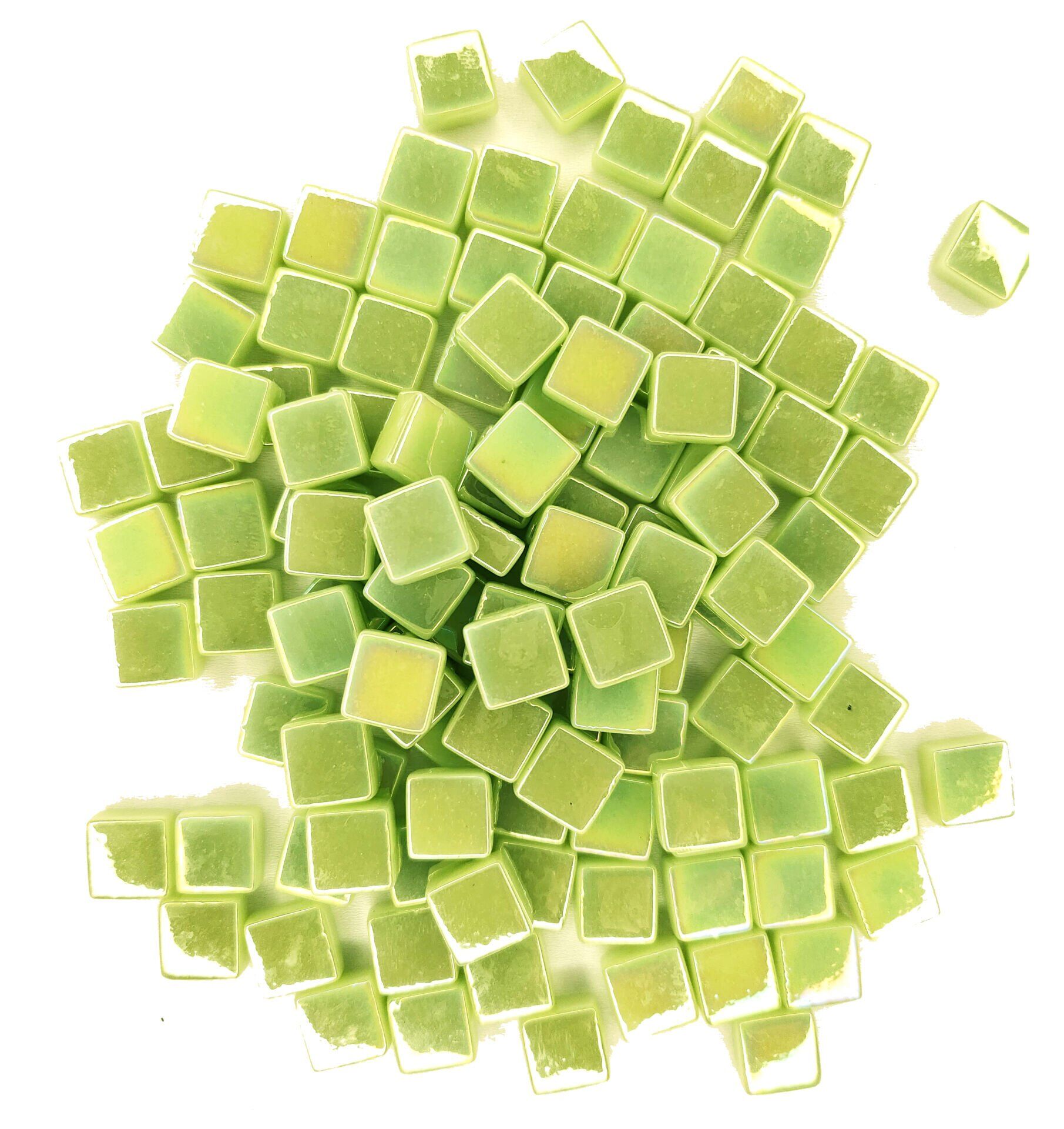 JanJan Yeşil - 12x12mm Cam Mozaik Taş - 200gr